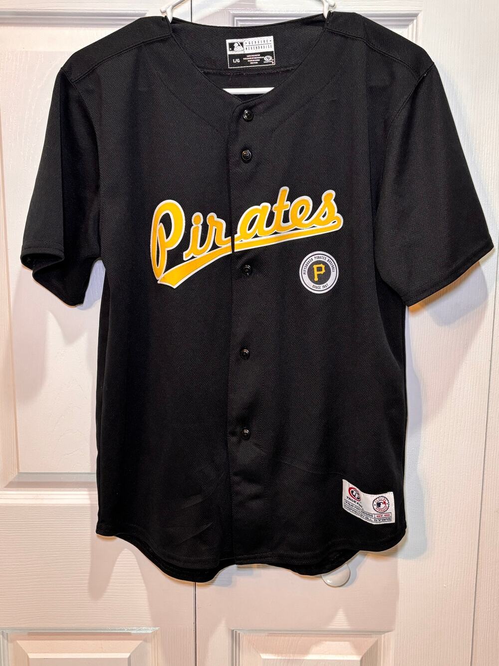 Pittsburgh Pirates MLB True Fan Black Baseball Jersey Adult Large